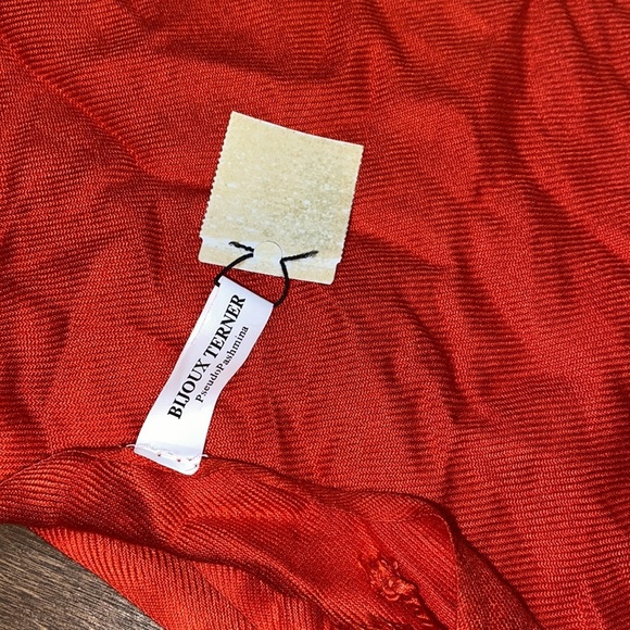 Bijoux Terner pashmina orange red scarf new with tags - Picture 3 of 4